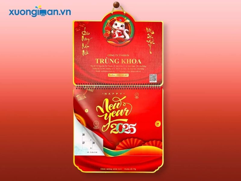 Dịch vụ đặt lịch Tết đẹp, thiết kế theo yêu cầu, giá hợp lý
