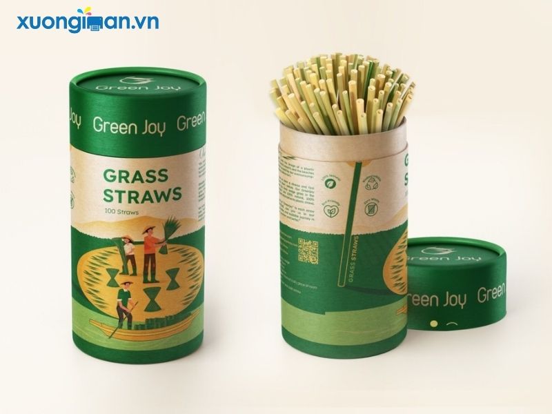 In hộp giấy đựng ống hút Đẹp_Rẻ_Thân thiện môi trường