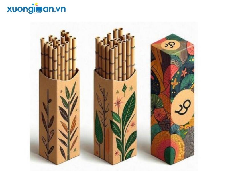 In hộp giấy đựng ống hút Đẹp_Rẻ_Thân thiện môi trường