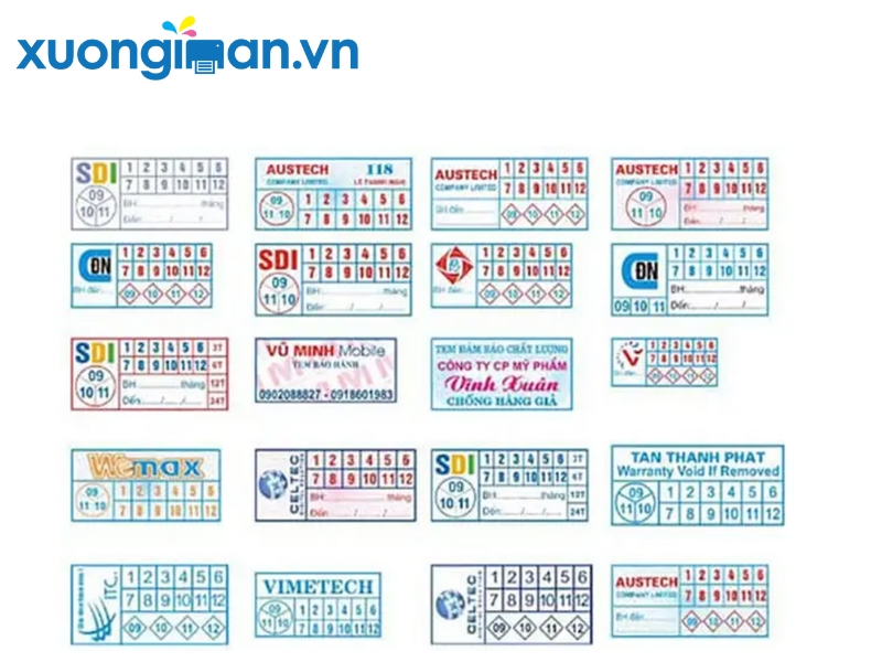In tem bảo hành lấy ngay thiết kế miễn phí giao tận nơi