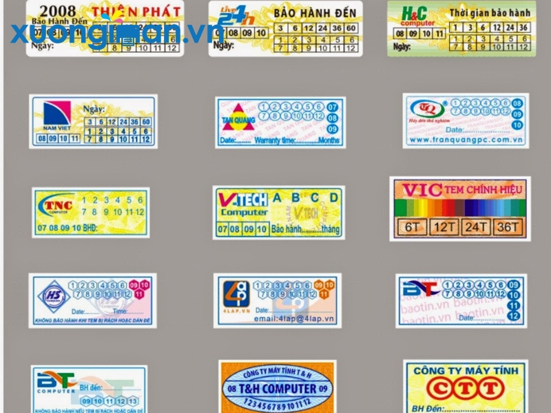 In tem bảo hành lấy ngay thiết kế miễn phí giao tận nơi