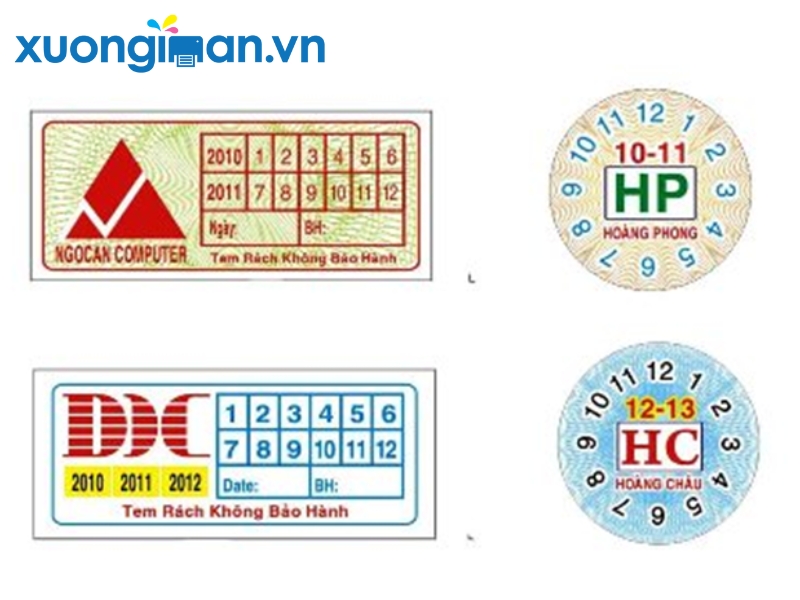 Thiết kế tem bảo hành đẹp bền màu giúp chống giả hiệu quả