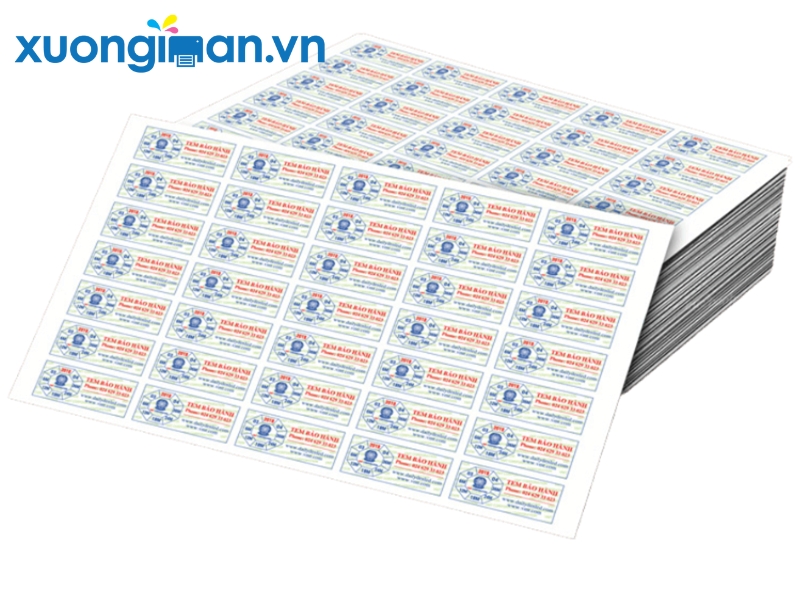 Thiết kế tem bảo hành đẹp bền màu giúp chống giả hiệu quả
