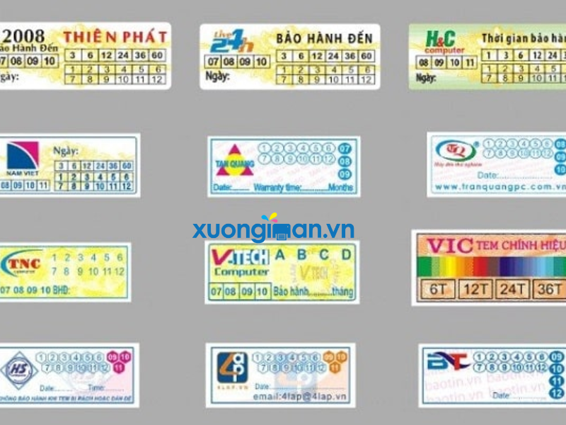 Quy cách in tem bảo hành điện thoại tại Xưởng In Ấn