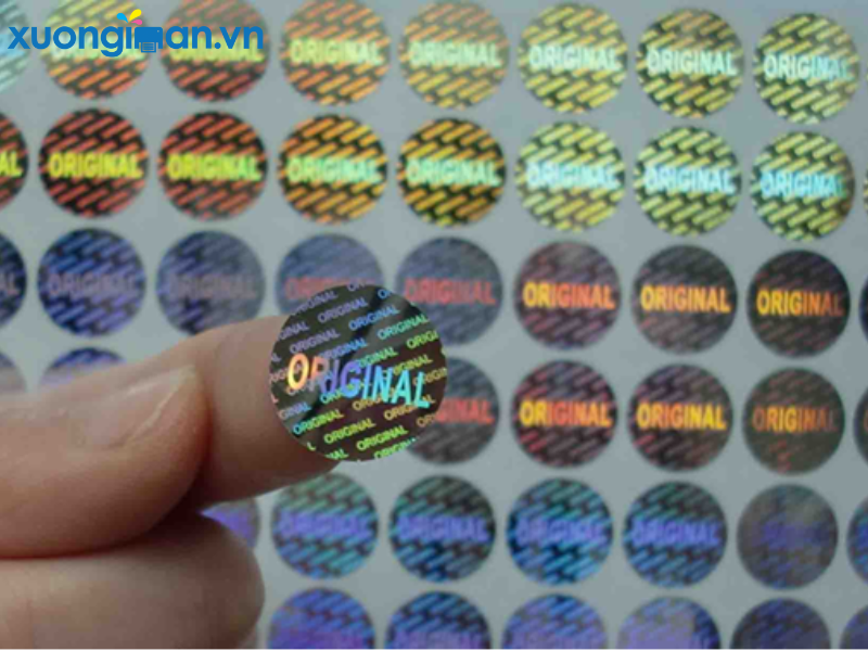 in tem nhãn dạng vỡ