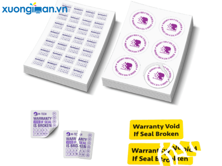 in tem nhãn dạng vỡ