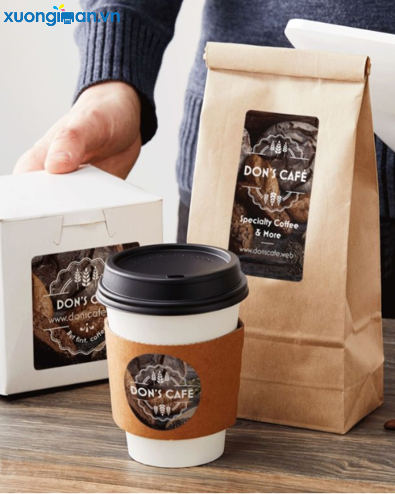 in tem nhãn cà phê
