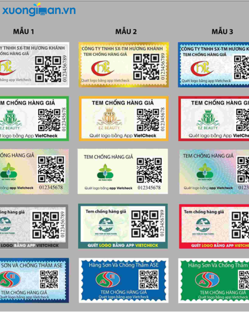 in tem nhãn dạng vỡ