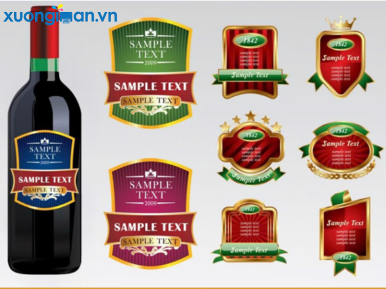 in tem nhãn rượu