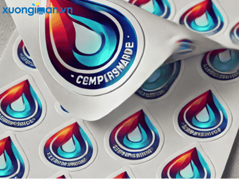 mẫu tem giọt nước