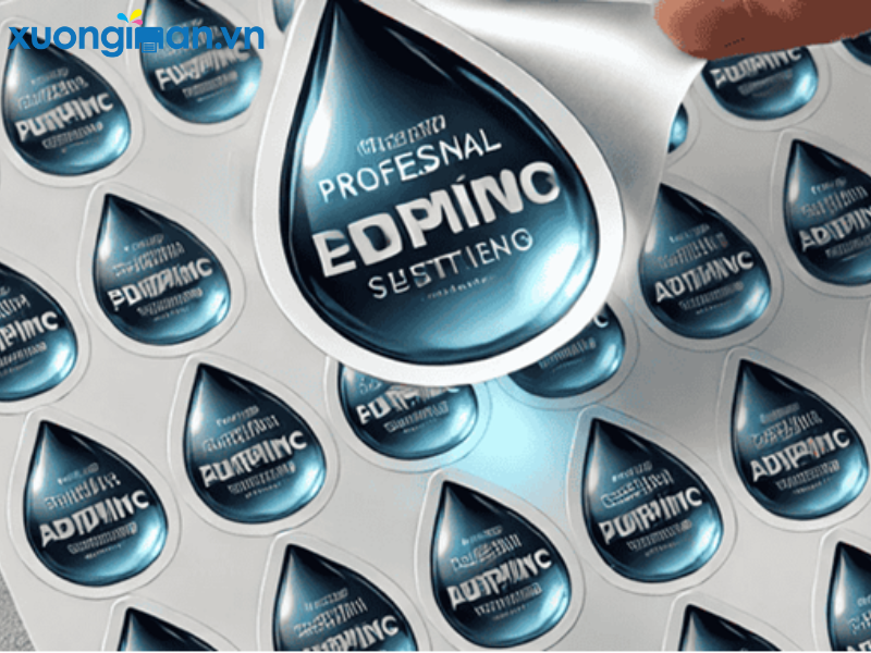 mẫu tem giọt nước