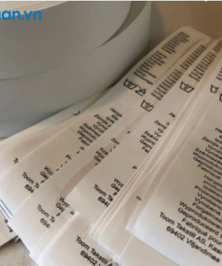 mẫu tem vải gắn vào khăn mặt