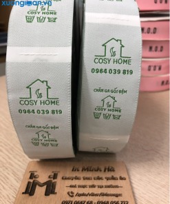 mẫu tem vải gắn vào khăn mặt