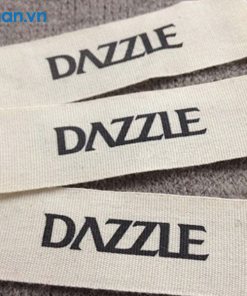 mẫu tem vải gắn vào khăn mặt