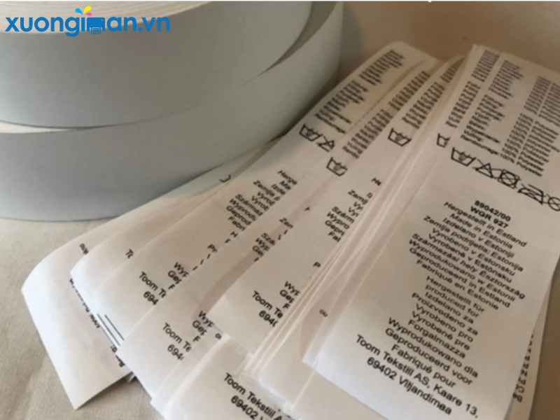 mẫu tem vải gắn vào khăn mặt 