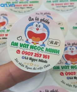 in tem nhãn ăn vặt