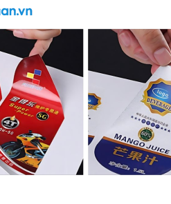 in tem nhãn ăn vặt