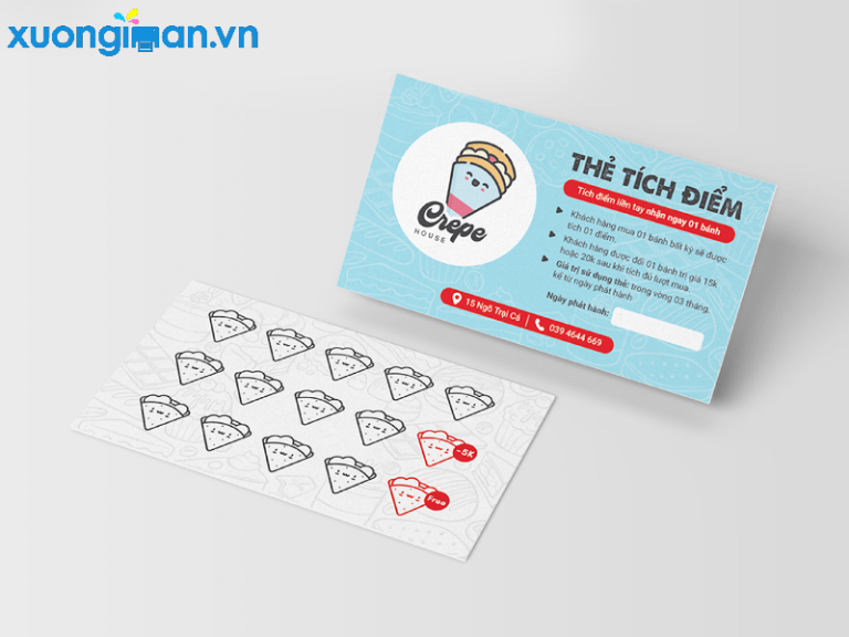 in tem tích điểm