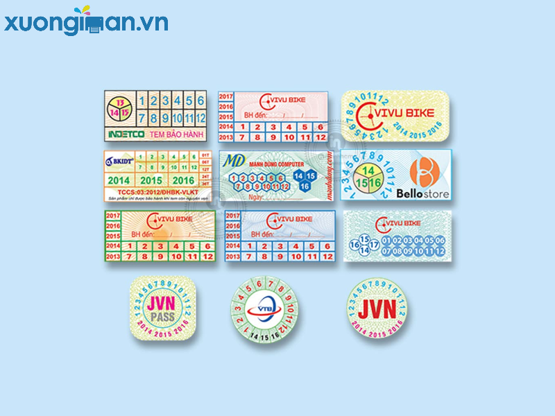 5 loại tem mác thường được sử dụng nhất hiện nay