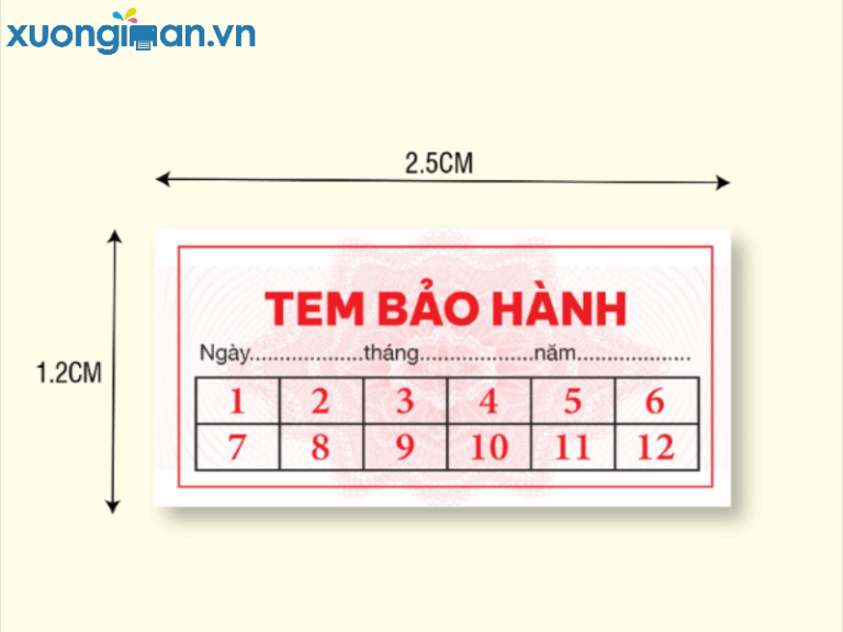 In tem bảo hành tại Hà Nội